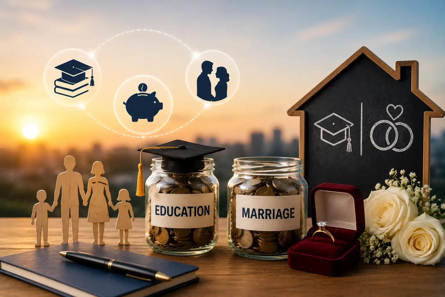 Securing children's education and marriage future with KJ Investment planning services